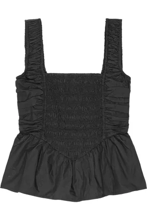 Ganni Blouse péplum à fronces