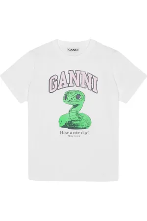 Ganni T-shirt à logo imprimé