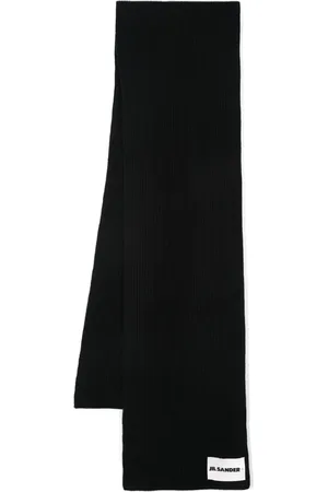 Jil Sander écharpe en laine à logo appliqué