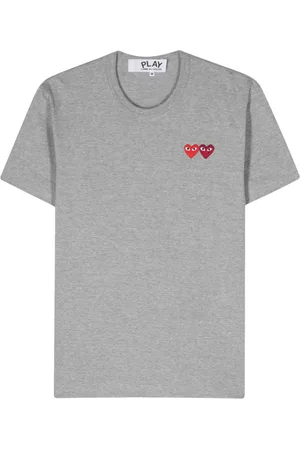 Comme des Garçons T-shirt en coton à patch cœur