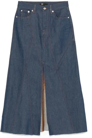 Maje Jupe en jean à coupe mi-longue