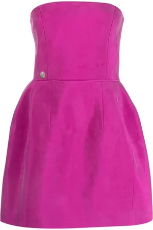 Philipp Plein Robe bustier en soie à coupe courte