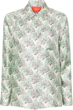 La DoubleJ Chemise Boy en soie à fleurs