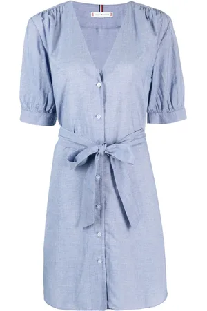 Tommy Hilfiger Robe-chemise rayée à taille ceinturée