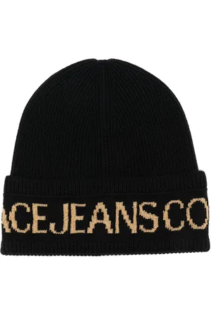 VERSACE Bonnet à logo en intarsia