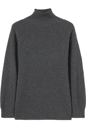 Jil Sander Pull nervuré à col montant