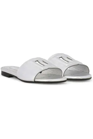 Dolce & Gabbana Sandales en cuir à effet métallisé