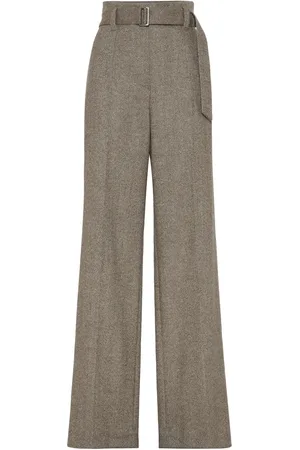 Brunello Cucinelli Pantalon à motif de chevrons