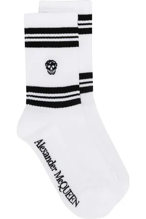 Alexander McQueen Chaussettes à têtes de mort intarsia