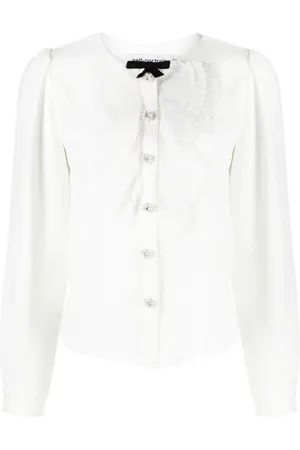 Self-Portrait Blouse à ornements en cristal