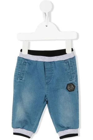 Philipp Plein Pantalon Hexagon à plaque logo
