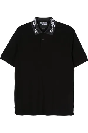 VERSACE Polo à logo imprimé