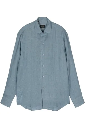 BRIONI Chemise en lin à manches longues