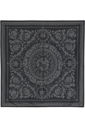VERSACE Foulard en soie à imprimé Barocco