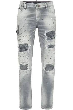 Philipp Plein Jean à détails de clous