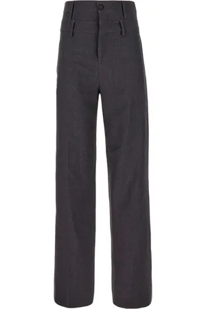 AMBUSH Pantalon en laine vierge à taille haute