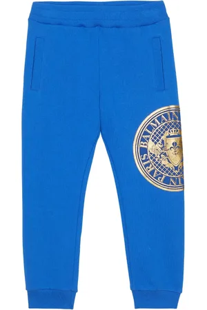 Balmain Pantalon de jogging en coton à logo imprimé