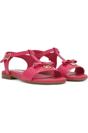 Dolce & Gabbana Sandales en cuir verni à logo DG