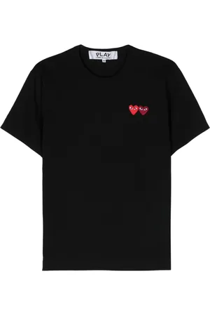 Comme des Garçons T-shirt en coton à patch cœur