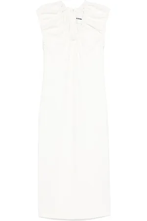 Jil Sander Robe mi-longue à fronces