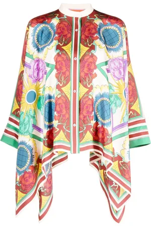 La DoubleJ Chemise en soie Foulard à design asymétrique
