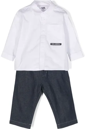 Karl Lagerfeld Ensemble chemise-pantalon à taille logo