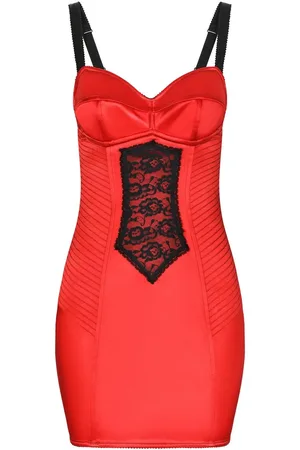 Dolce & Gabbana Robe courte à détails en dentelle