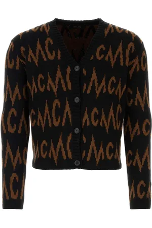 MCM Cardigan à logo en intarsia