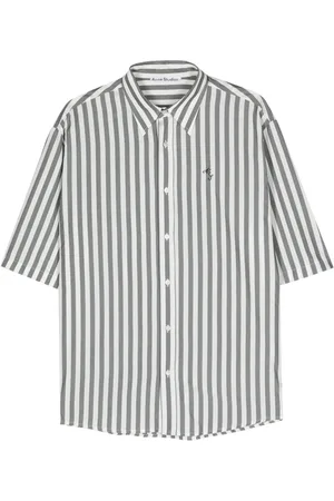 Acne Studios Chemise rayée à logo brodé