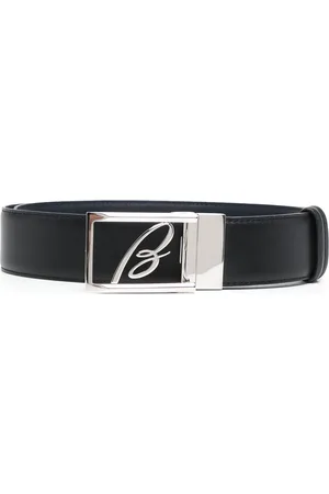 BRIONI Ceinture en cuir à plaque logo