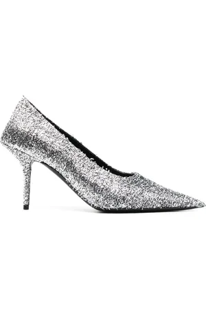 Balenciaga Escarpins métallisés Square Knife 80 mm