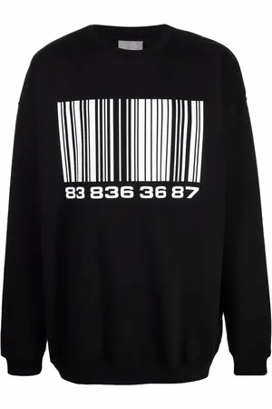 VTMNTS Sweat à imprimé code barre