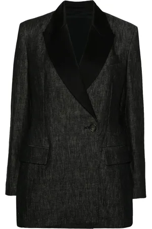 Brunello Cucinelli Blazer en jean à boutonnière croisée