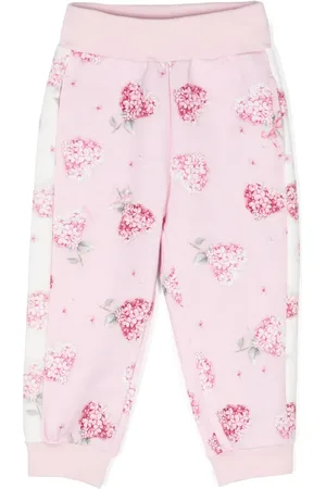 MONNALISA Pantalon de jogging en coton à fleurs