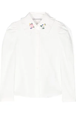 MONNALISA Chemise à fleurs brodées