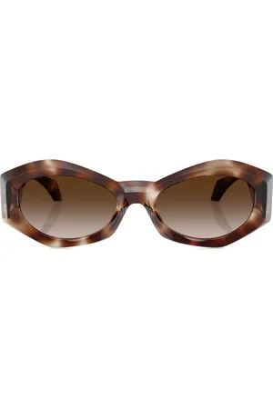 VERSACE Lunettes de soleil ovales à plaque Medusa