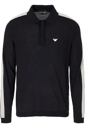 Emporio Armani Pull en laine vierge à logo brodé