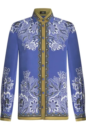 Etro Chemise en soie à imprimé bandana