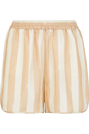 Fendi Short en soie à rayures