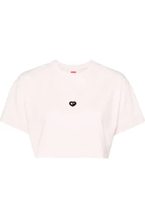 Ground Zero T-shirt crop à logo appliqué