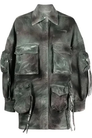 The Attico Veste en jean Fern à effets taché