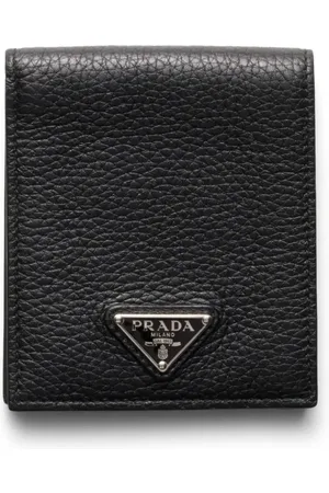 Prada Portefeuille à logo triangulaire en émail