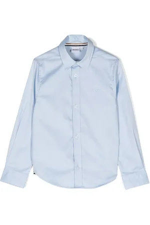 HUGO BOSS Chemise en coton à logo brodé