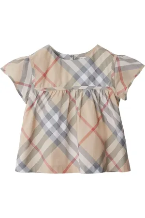 Burberry Blouse péplum à motif Nova Check