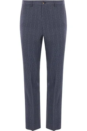 Etro Pantalon en maine à motif cachemire