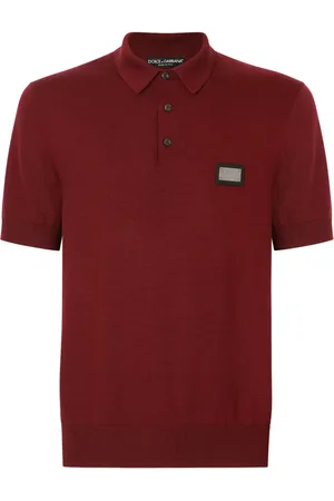 Dolce & Gabbana Polo en laine vierge à étiquette logo
