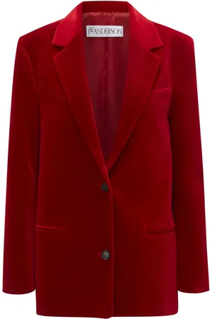 J.W.Anderson Blazer en velours à appliques fleurs