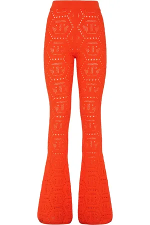 Philipp Plein Pantalon évasé à motif monogrammé