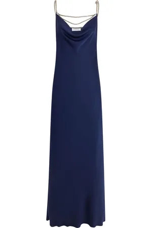 Paco rabanne Robe longue à bretelles en chaîne