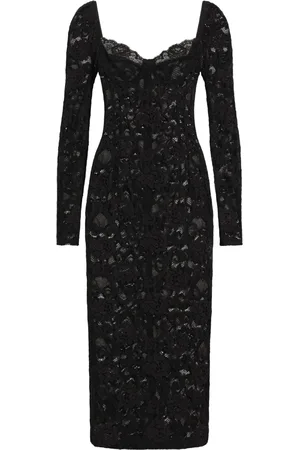 Dolce & Gabbana Robe en dentelle à coupe longue